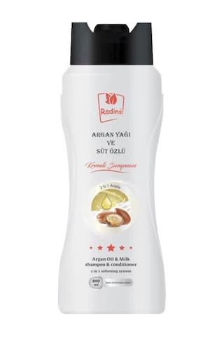 Radins Radıns Argan Yağı ve Süt Özlü Kremli Şampuan 600 ML Radins Radıns Argan Yağı ve Süt Özlü Kremli Şampuan 600 ML