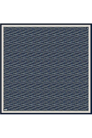 BELLİ Saf İpek Eşarp 4128d Twill İpek -8586 - 90 X 90 / Lacivert Lacivert