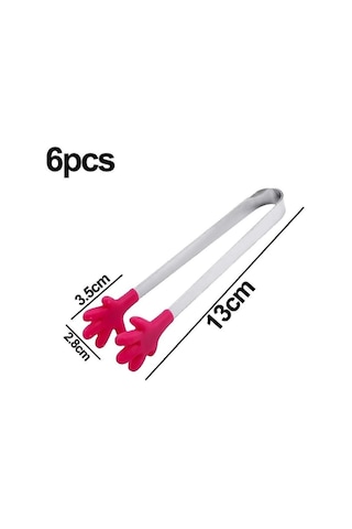 Çocuklar İçin Renkli Silikon Mini Maşalar Yemek Ve Buz Küpleri Servis Ediyor B