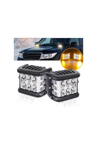 Offroad Uyumlu Tepe Sis Lambası Off Road Sis Lambası 12 Led 36w Aliminyum Kasa Set 2 Adet