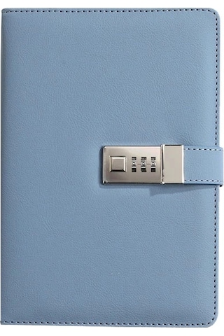 Kilitli Ajanda Günlük Not Defteri Notebook Mavi İthal Ürün Mavi