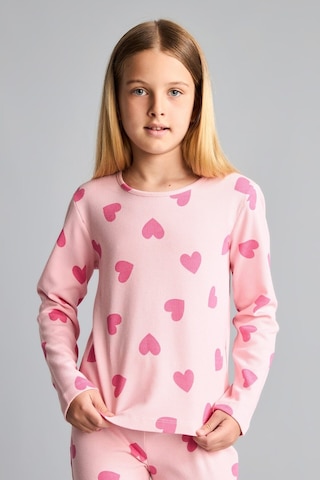 Defacto %100 Pamuk Uzun Kollu Tişört Üst İspanyol Paça Alt 2li Pijama Takımı Kız Çocuk I1880a826aupn69 Pembe-pn69