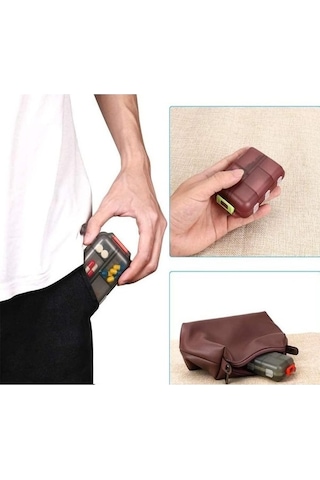 Ulzyvf 7 Bölmeli Taşınabilir Hap Kutusu - İlaç Kesici Dahil, Yaşlılar Ve Çocuklar İçin Pratik Kahverengi Kahverengi