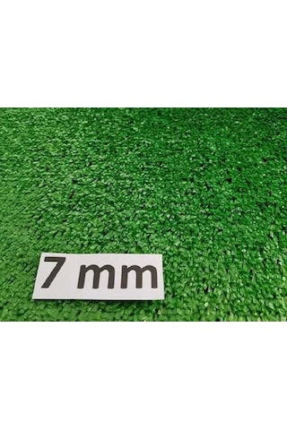 Plastik Çim Halı, Sentetik Yapay Çim Görünümlü, 7mm, 200cm Genişlik, Yeşil 5m Diğer