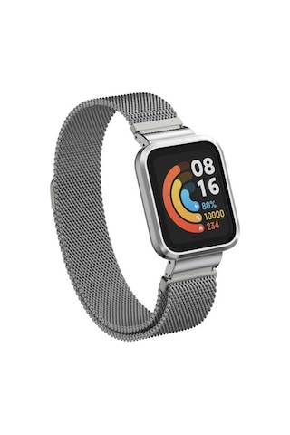 Xiaomi Redmi Watch Mi Watch Lite Uyumlu Krd-58 Metal Pak Kordon Kırmızı