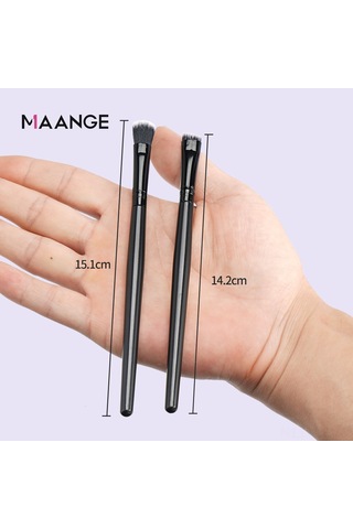 Wezone Maange 3'lü Göz Makyaj Fırçası Seti: Far, Kaş Ve Yumuşatıcı Fırçalar - Doğal Renk Geçişi, Dayanıklı Nilon Tüyler