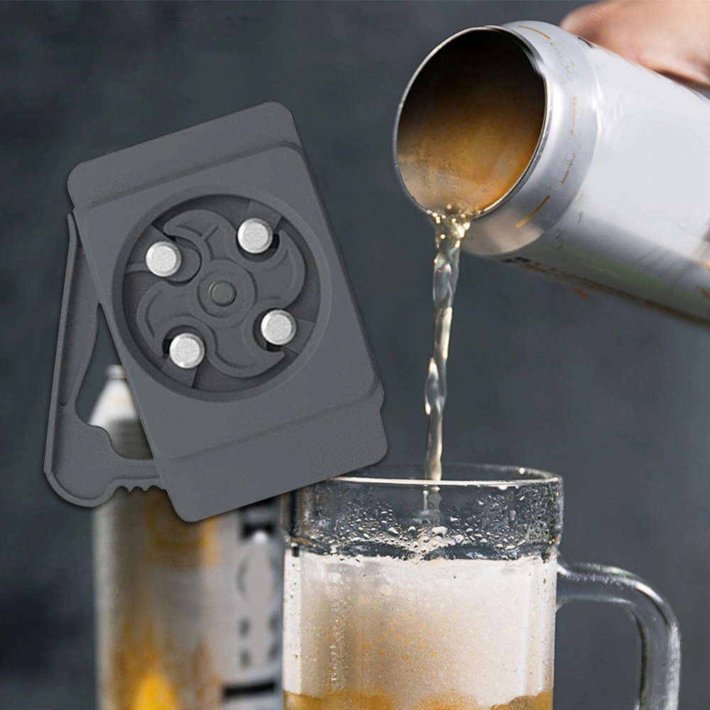 Youmex Tüm Kapakları Güvenli Ve Kolay Açan, Lezzeti Artıran Abs Metal Materyal Bar Aleti, Tüm Konserve İçecekler İçin Açıcı Koyu Gri