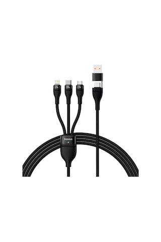 Didadodo Flash Iı 3-in-1 100w Şarj Kablosu Küçük Boyutlu Siyah 120 Cm