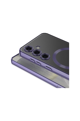 Apple Uyumlu iPhone 14 Pro Kılıf Kamera Korumalı Ve Magsafe Halkalı Shiny Premium Parlak Silikon Kapak Rose