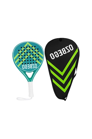 Padel Raket Seti, Tam Karbon, Çanta Ve Aksesuarlarla Birlikte Açık Mavi