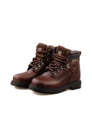Caterpillar CAT Tennessee Dark Brown Crazy Deri Çocuk Günlük Bot 015F101088 K Kahverengi