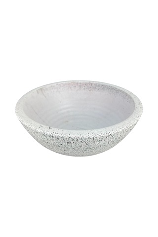 Bitki Tasarımı Beyaz Granit Toprak Saksı 20 Cm