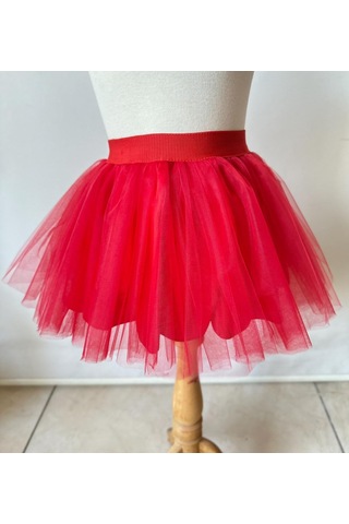 Gala Kız Çocuk Kabarık Tütülü Etek Kırmızı