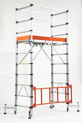 Cardilife Alüminyum Teleskopik 2+2 4 Mt Iskele Merdiven 2+2