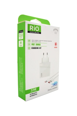 Rio Tech Model Rıo-r33 33w Hızlı Şarj Adaptörü Ve Kablosu