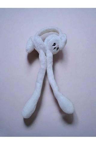Natural Peluş Oynar Mekanizmalı Tavşan Kulaklık Karışık Renk Beyaz - 663155672 Beyaz