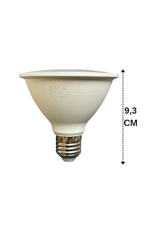 3 Adet Şavk 11w 6500k Beyaz Işık Par30 E27 Duylu Kalın Duy Led Spot Ampul