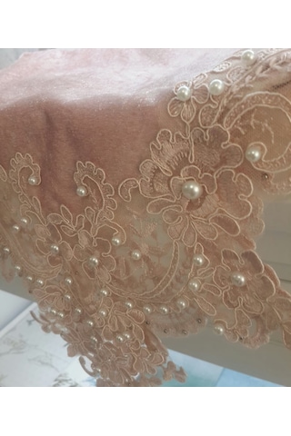 Royal Nazik Rio Kadife 5 Parça Salon Takımı Pudra