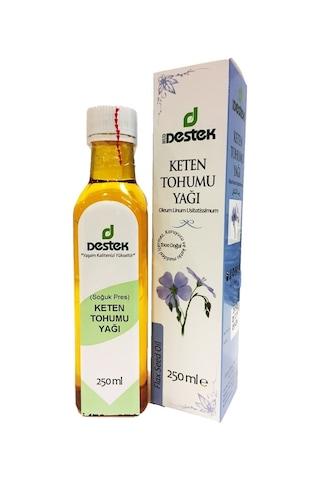 Destek Keten Tohumu Yağı Soğuk Pres Aromatik Yağ 250 ML