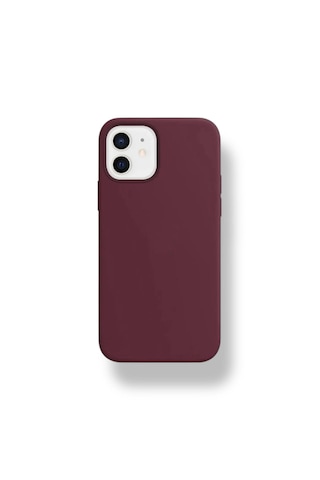 Apple Uyumlu iPhone 11 Kılıf Yumuşak Silikon İçi Kadife Lansman Kapak . Bordo
