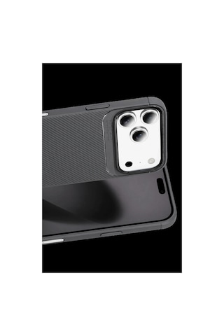 Newface Apple iPhone Uyumlu 18 Pro Auto Focus Karbon Kapak - Gri Düz Renkli
