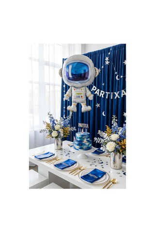 Astronot Folyo Balon 60x80 Cm Uzay Temalı Çocuk Doğum Günü Parti Süsü Çok Renkli