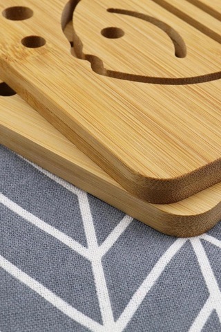 Nishev 2'li Bambu Lüx Balık Desenli Kare Nihale