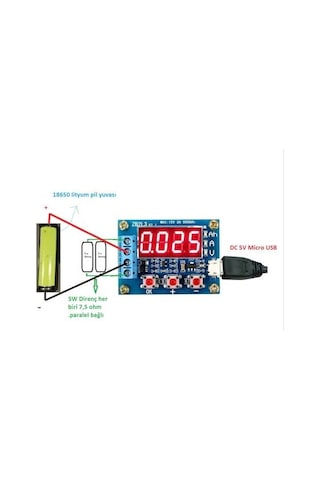 Rfkumanda-Zb2L3 18650 Lityum Pil Kapasite Ölçer Test Cihazı Deşarj