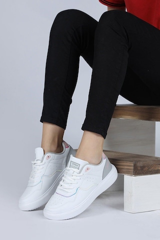 JUMP 26821 C_WHITE/LT.GREY ZENNE KADIN AYAKKABI Beyaz