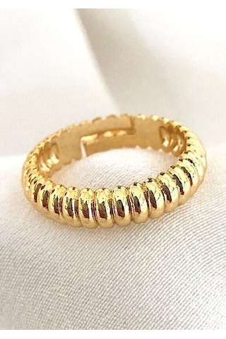 Kadın Altın Renk Vintage Burgu  Yüzük Çok Renkli