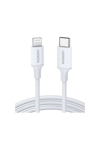 Ugreen Usb-c - Lightning 3a Pd Mfi Sertifikalı Hızlı Şarj Kablosu, 2 M, Beyaz, 60749 2 Metre