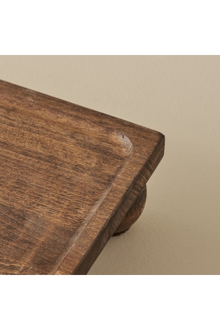 Bella Maison Wooden Ahşap Dikdörtgen Sunum Standı Naturel 17 x 30 CM