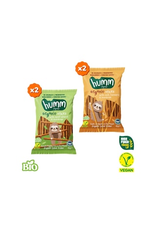 Organik Çubuk Kraker Atıştırmalık Paketi - 4 Adet 2 Çeşit 180 G