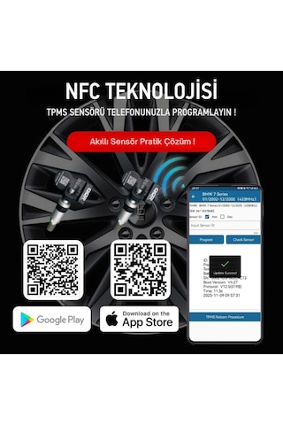Nfc İle Programlanabilen Tpms Sensör Cihazsız