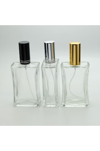 Boş Parfüm Şişesi 100 Ml 10 Adet Tekrar Tekrar Dolum Yapılabilir Metal Kapak Plastik Valf İçbükey Boş Şişe