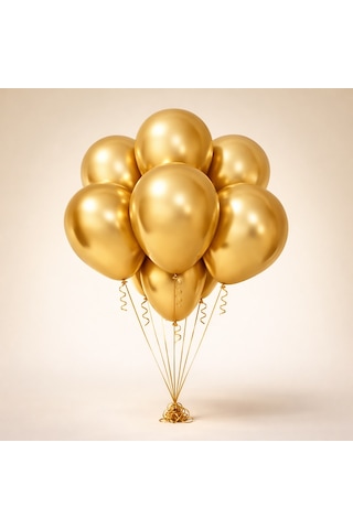 15 Adet Metalik Gold Parlak Balon Doğum Günü Kutlama Süs Ve Malzemesi Yılbaşı Balonu Altın 15 Adet Metalik Gold Parlak Balon Doğum Günü Kutlama Süs Ve Malzemesi Yılbaşı Balonu Altın