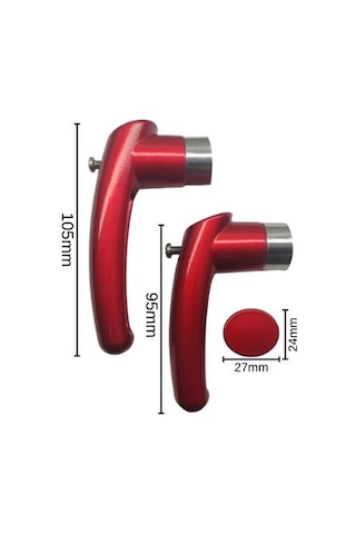 Çaydanlık Sapı Takımı Kulp Tutamak Seti Parlak Kırmızı Yanmaz