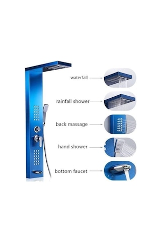 Sam Banyo Niagara Duş Paneli Mavi Siyah