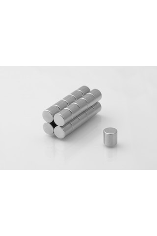 Neodyum Mıknatıs Silindir Yuvarlak D10X10 Mm - 10 Adet - Güçlü