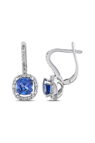 1.80 Karat Safir Pırlanta Küpe