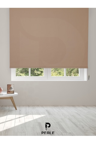 Br Perle Home Sahra Rengi Düz Mekanize Stor Perde Yüksek Kalite Metropol Serisi Sahra