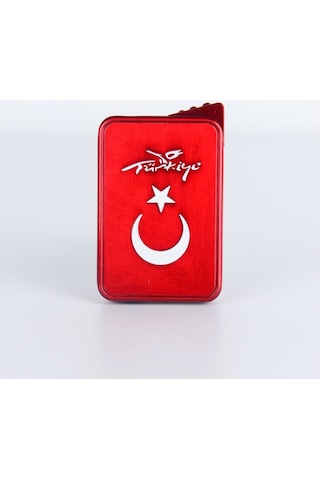 Mercitech Türkiye Logolu Ay Yıldızlı Metal Gövde Lüks Çakmak