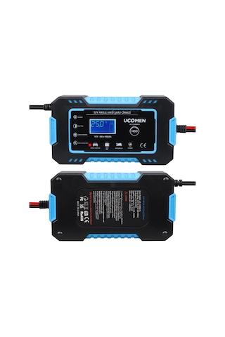Ucomen Akü Şarj Cihazı 12v 6a - Led Göstergeli 12v Max 6a Akü Şarj Aleti