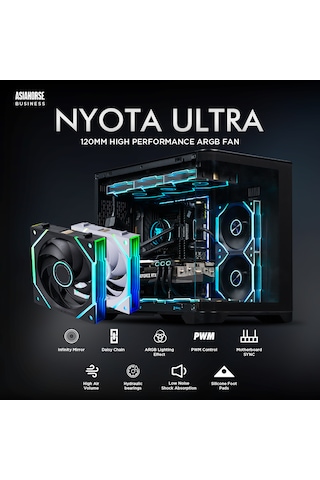 Asiahorse Nyota Ultra 120mm Argb Kasa Fanı 3'lü Set 160x90x130 Mm