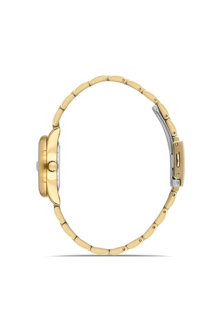 Ferro Fl21618awt-b6 Quartz Çelik Altın Rengi Yeşil Kadran 28 Mm Kadın Kol Saati Altın