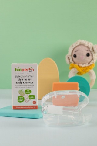 Biopedia Silikon Parmak Diş Fırçası & Diş Kaşıyıcı Beyaz