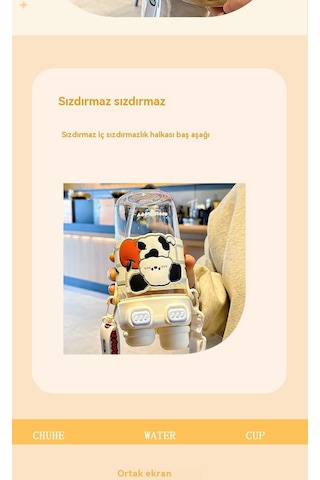 Jian Fan Çiftkapaklı Plastik Hasıriçme Bardağıbeyaz Beyaz