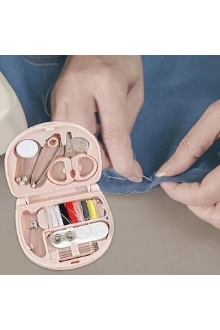 Çok Fonksiyonlu Mini Çanta Boy Seyahat Tipi Dikiş Seti Çok Renkli