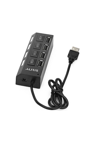 Auris Hb01 4 Port Usb Çoklayıcı Usb Hub Çoğaltıcı Ledli