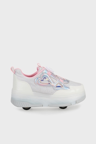 Buckhead Daisy Roller Patenli Sneaker Ayakkabı Kız Çocuk Ayakkabı Buck4496 Beyaz-pembe